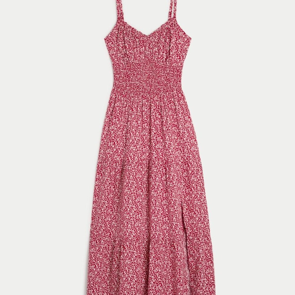 Hollister Women's Smocked Waist Crisscross Back Midi Dress
